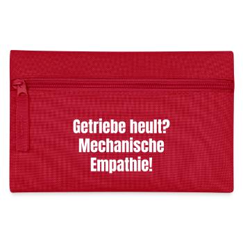 Getriebe heult? Mechanische Empathie! - Federtasche - Rot - Vorne