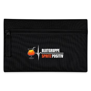 Blutgruppe Spritz Positiv - da steigt dein Puls - Federtasche - Schwarz - Vorne