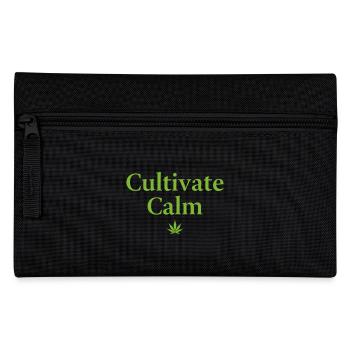 Cultivate Calm Hemp Cannabis Saying - Pencil Case - black - Front