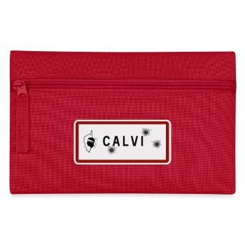 Panneau d’entrée de la ville de Calvi - Trousse - rouge - Devant