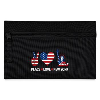 Peace Love New York - Pencil Case - black - Front