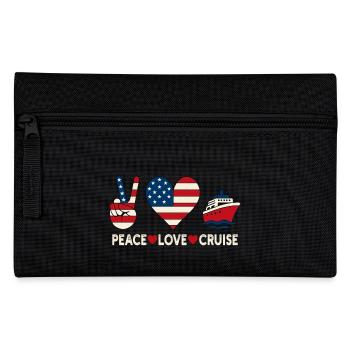 Frieden Liebe Kreuzfahrt USA Urlaubsmotiv - Federtasche - Schwarz - Vorne
