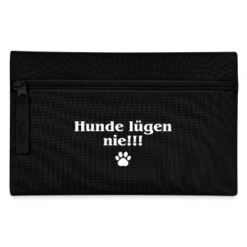 Cool Dog Saying: Dogs Never Lie - Pencil Case - black - Front