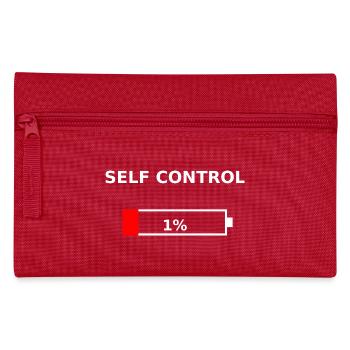 SELBSTKONTROLLE – 1 % Batterie schwach - Federtasche - Rot - Vorne