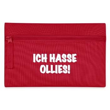 Ich Hasse Ollies - Skateboarding Trick Skater - Federtasche - Rot - Vorne