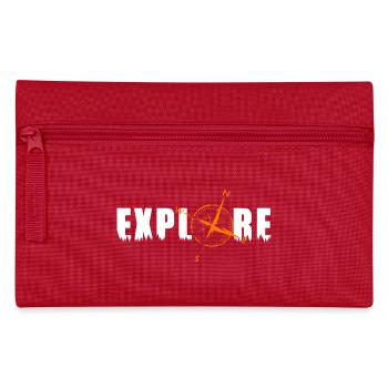 Explorez le motif avec une boussole - Trousse - rouge - Devant