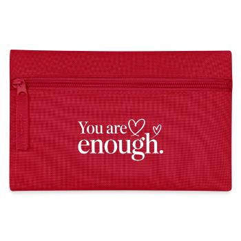 You Are Enough Heart Mindfulness Statement - Pencil Case - red - Front
