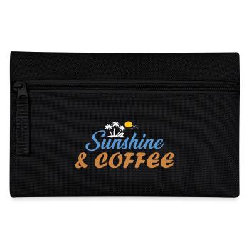 Sunshine & Coffee Beach Vibes Summer Sun Gifted - Pencil Case - black - Front