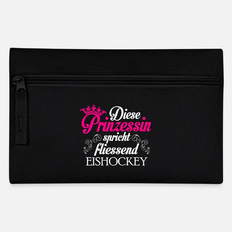 Eishockey - Prinzessin - Federtasche - Schwarz