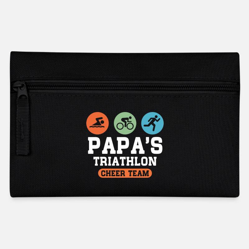 Triathlon Papa - Federtasche - Schwarz