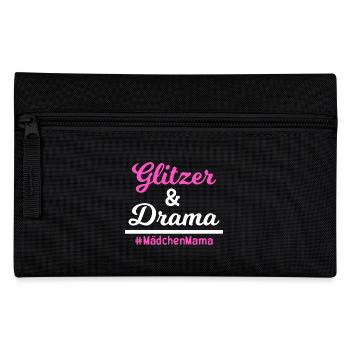 Glitter and Drama # GirlsMama - Pencil Case - black - Front
