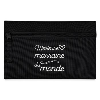 "Meilleure marraine" t-shirt humour marraine - Trousse - noir - Devant
