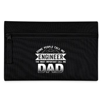 Ingenieur Dad Daddy Papa Geschenk Weihnachten - Federtasche - Schwarz - Vorne
