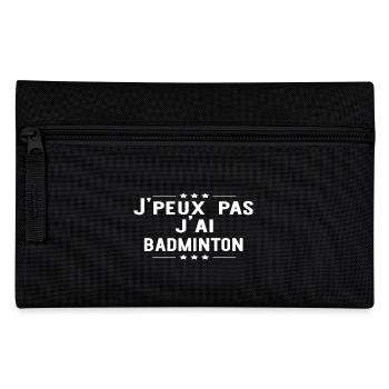 J'ai badminton cadeaux sport - Trousse - noir - Devant