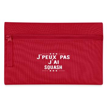 J'ai squash cadeaux sport - Trousse - rouge - Devant