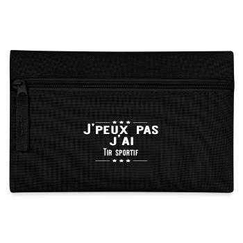 J'peux pas j'ai Tir sportif cadeau noel - Trousse - noir - Devant