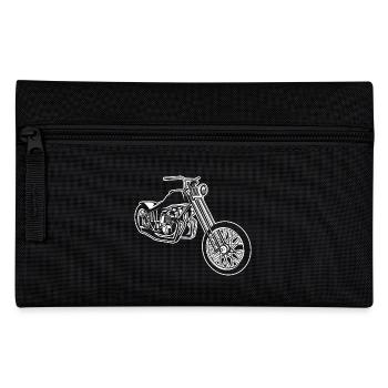 Chopper / Bobber Motorcycle 01_white - Pencil Case - black - Front