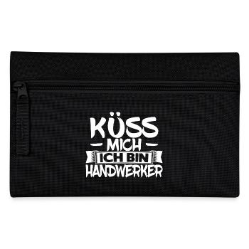 Küss mich ich bin Handwerker - Federtasche - Schwarz - Vorne