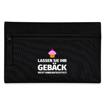 Weihnachten Backen - Federtasche - Schwarz - Vorne