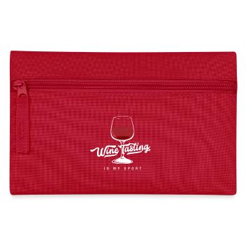 My sport: testing wine! Born wine tester! - Pencil Case - red - Front