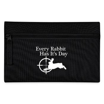 La chasse, les chasseurs, Halali, cadeaux, Lièvre, Lapin - Trousse - noir - Devant
