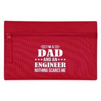 Papa Un ingénieur Rien ne me fait peur - Trousse - rouge - Devant