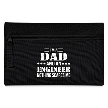 Papa Un ingénieur Rien ne me fait peur - Trousse - noir - Devant