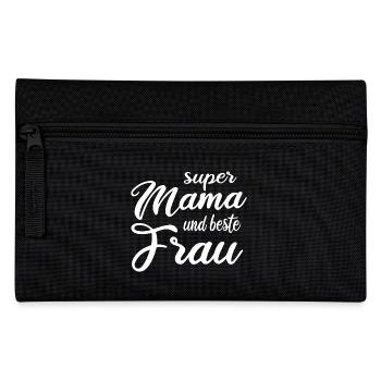 Great Mom and Best Wife Mother's Day Gift - Pencil Case - black - Front