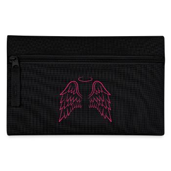 Ailes d'ange en rose - Trousse - noir - Devant