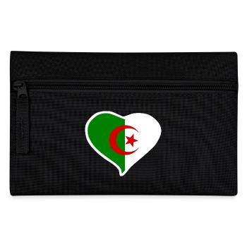 Algeria heart flag - Pencil Case - black - Front