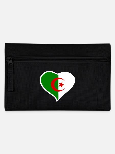 Drapeau coeur Algérie - Trousse - noir