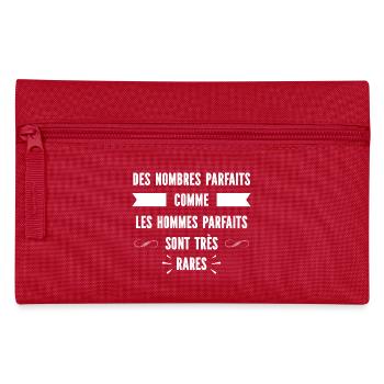 Humour homme parfait - Trousse - rouge - Devant