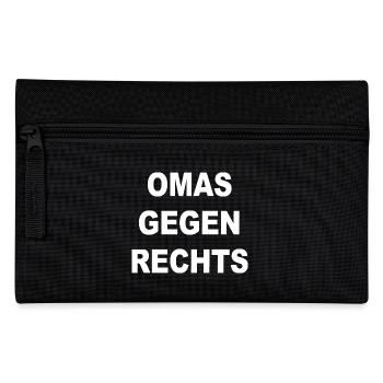 omas gegen rechts - Federtasche - Schwarz - Vorne