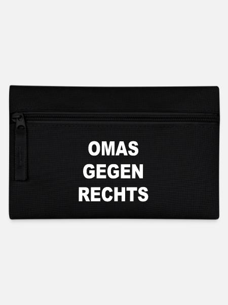 omas gegen rechts - Federtasche - Schwarz