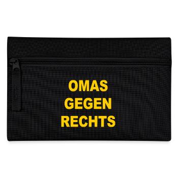 omas gegen rechts - Federtasche - Schwarz - Vorne