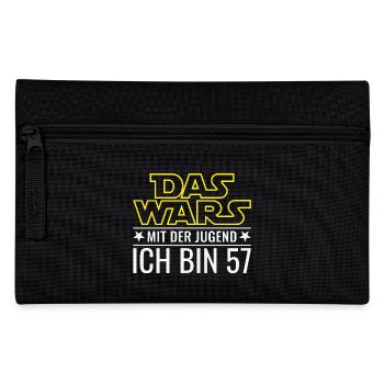 Das wars mit der Jugend - 57. Geburtstag Geschenk - Federtasche - Schwarz - Vorne