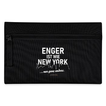 Enger ist wie New York ... nur ganz anders - Federtasche - Schwarz - Vorne