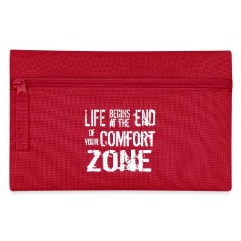 life begins at the end of your comfort zone - Pencil Case - red - Front