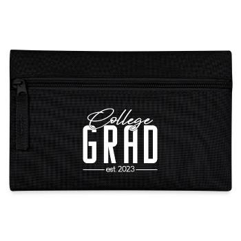 College Grad Est. 2023 Graduated Graduation Party - Pencil Case - black - Front