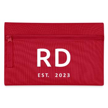 RD Est. 2023 Graduation Dietitian Student Gift - Pencil Case - red - Front