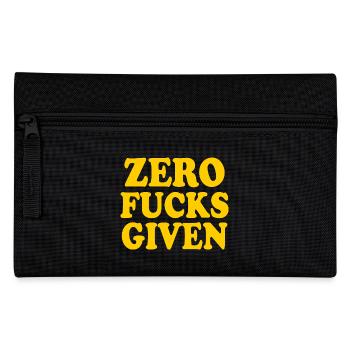Zero fucks given - Federtasche - Schwarz - Vorne
