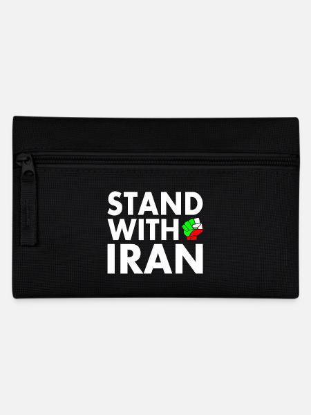 Stand with iran - Federtasche - Schwarz