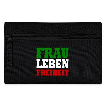 Frau leben freiheit - Federtasche - Schwarz - Vorne
