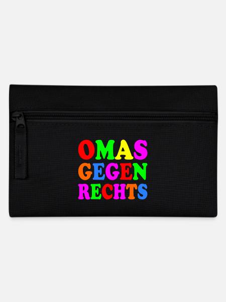 Omas gegen rechts - Federtasche - Schwarz