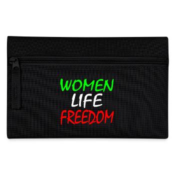 Women life freedom - Federtasche - Schwarz - Vorne