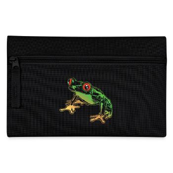 Laubfrosch Grafik Aquatische Amphibienfrosch Liebhaber - Federtasche - Schwarz - Vorne