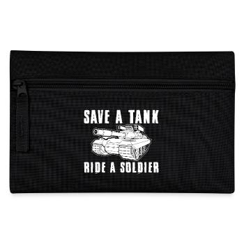 Tank Soldier - Tank Tshirt - Soldier Gift - Pencil Case - black - Front
