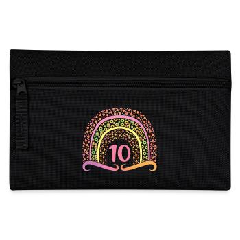10 ans 10th Birthday Kids Girl Cute Rainbow - Trousse - noir - Devant