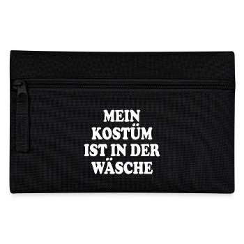 mein kostüm ist in der wäsche - Federtasche - Schwarz - Vorne