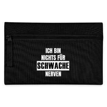 schwache Nerven - Federtasche - Schwarz - Vorne